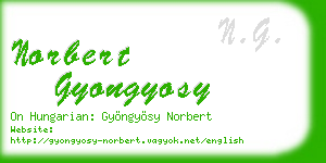 norbert gyongyosy business card