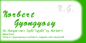 norbert gyongyosy business card